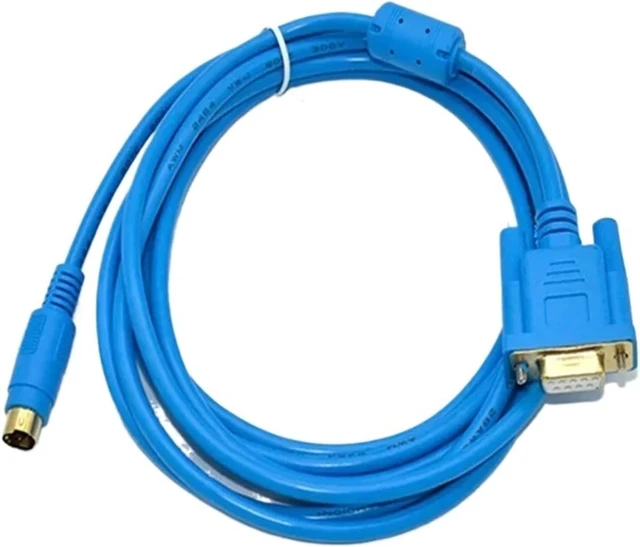 Alt view image 3 of 3 - Serial Cable QC30R2 Suitable for Q Series Programming Data Cable DB9 9pin Female Round DB 8 pin(QC30R2 White,3meter)