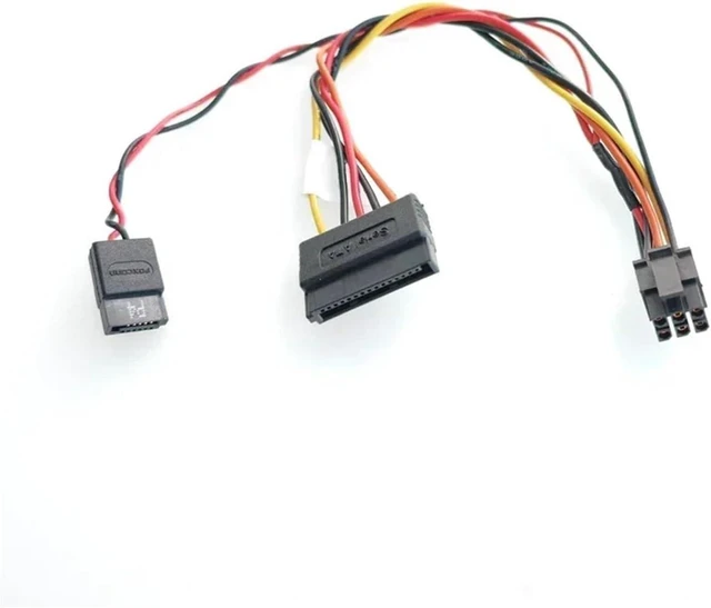 Main image of Computer Power Supply Cable 6P to SATA SSD HDD ODD Optical Drive Cord for 9020 7070 7060 3060 3070 3080 3681 T1700 XE2 SFF