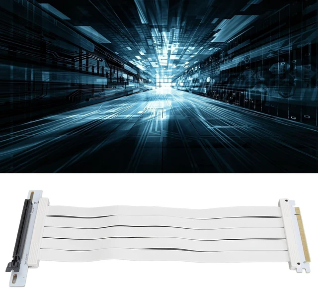 Alt view image 3 of 7 - PCIE4.0 X16 Speed Cable, 30cm/11.8in Length, Right Angle Connector, Vertical Mount for RTX4090 Z690, EMI, Foldable and Segmented for Better Performance