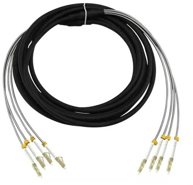 Main image of 60m 2/4 Cores Outdoor Patchcord 7.0mm 2C 4C OM1 OM2 CPRI LC SC FC DVI Waterproof FTTH Jumper Optical Fiber Armored Cable 2 Core(LC-LC,4C OM2)