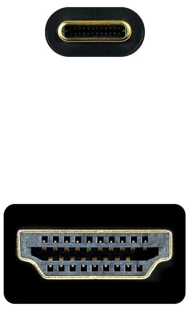 Alt view image 3 of 7 - NANOCABLE 10.15.5135 USB-C to HDMI 1.4 Converter Cable 4K@30Hz USB-C/M - HDMI/M, Black, 5m