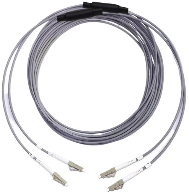 Alt view image 4 of 5 - 100m 2 cores Armored Optical Fiber patchcord 2C SM MM OM1 OM2 OM3 Indoor Outdoor LC SC FC ST LSZH TPU FTTH Jumper 2 core 100mtr(LC-SC,2C Aqua OM3)