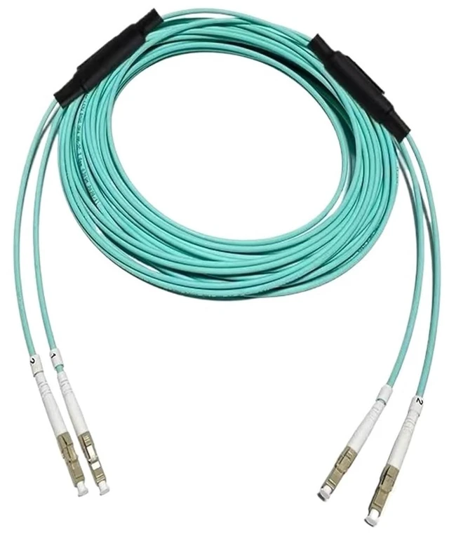 Main image of 100m 2 cores Armored Optical Fiber patchcord 2C SM MM OM1 OM2 OM3 Indoor Outdoor LC SC FC ST LSZH TPU FTTH Jumper 2 core 100mtr(LC-SC,2C Aqua OM3)