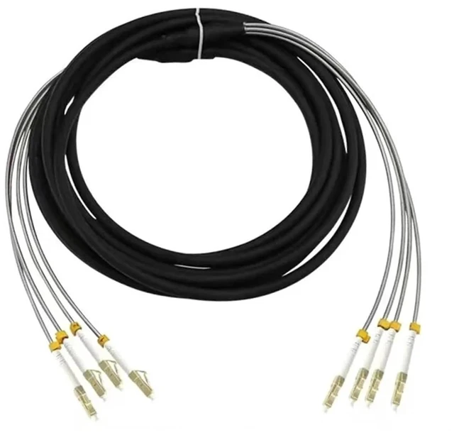 Main image of 150m 2/4 Cores Outdoor Patchcord 7.0mm 2C 4C OM1 OM2 CPRI LC SC FC DVI Waterproof FTTH Jumper Optical Fiber Armored Cable 2 Core(FC-FC,2C OM1 no Out connec)