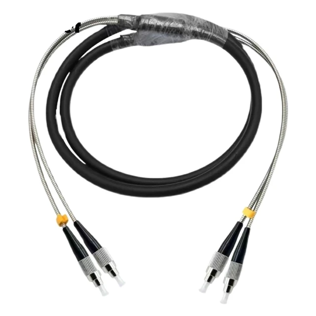 Alt view image 4 of 6 - 150m 2/4 Cores Outdoor Patchcord 7.0mm 2C 4C OM1 OM2 CPRI LC SC FC DVI Waterproof FTTH Jumper Optical Fiber Armored Cable 2 Core(FC-FC,2C OM1 no Out connec)