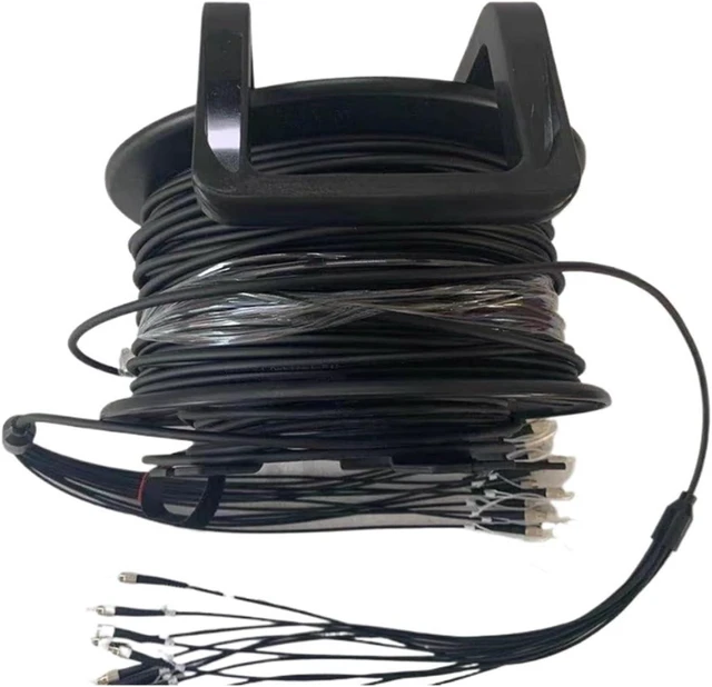 Main image of 50m 2/4/6/8 Cores Outdoor Armored Fiber Optic Patchcord with PCD235 Reel LC SC FC A SM TPU DVI Waterproof Singlemode Fiber Optic Jumper(LC-LC,8C LSZH with Reel)