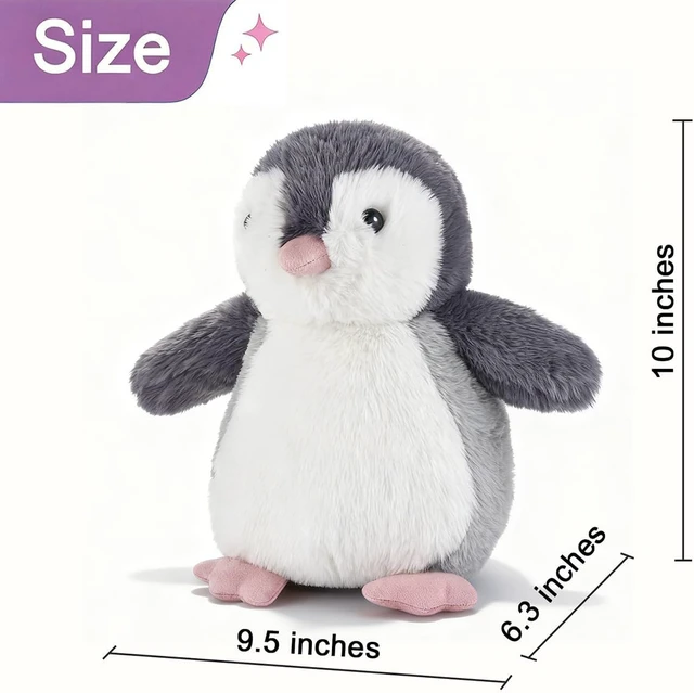 Alt view image 5 of 7 - Adorable Penguin Stuffed Animal - Ultra Soft Stuffed Penguin Plush Toy for Boys Girls Kids Toddlers Newborn Babies, Pink Mouth 10 Inches Machine Washable