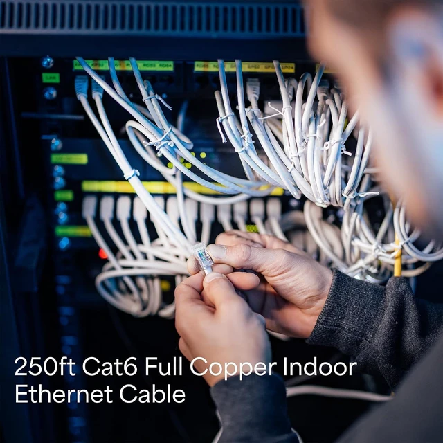 Alt view image 3 of 7 - VIVO White Full Copper 250ft Bulk Cat6 Wire, CABLE-V016W
