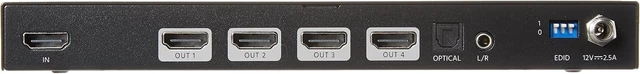 Alt view image 3 of 4 - Monoprice Blackbird 8K60 1x4 HDMI Splitter with Audio Extraction, HDMI 2.1, HDCP 2.3, for Xbox, HDTV, Computer, Projector, PS4, Fire Stick