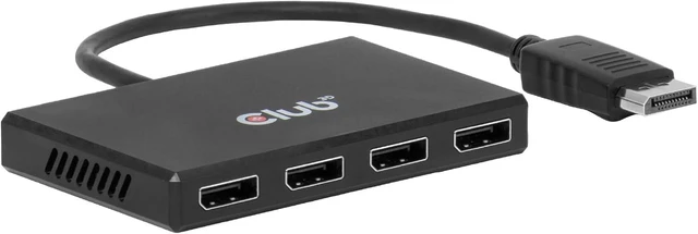 Alt view image 2 of 7 - Club 3D CSV-7400 DisplayPort to Quad Displayport MST Hub 4 x 4K 30Hz
