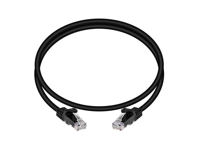 Alt view image 4 of 6 - Monoprice Cat6 Ethernet Patch Cable - 3 Feet - Black (12-Pack) Snagless RJ45, 550MHz, UTP, Pure Bare Copper Wire, 24AWG - FLEXboot Series