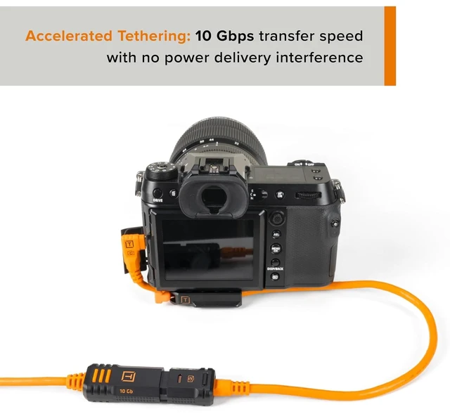Alt view image 3 of 6 - Tether Tools TetherPro Optima 10G USB-C to USB-C Data Transfer Cable