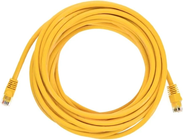 Alt view image 3 of 5 - Monoprice Cat5e Ethernet Patch Cable - Network Internet Cord - RJ45, Stranded, 350Mhz, UTP, Pure Bare Copper Wire, 24AWG, 25ft, Yellow