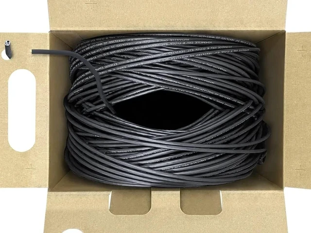 Alt view image 3 of 4 - Monoprice Cat6 Plenum Bulk Cable - 500 Feet - Black