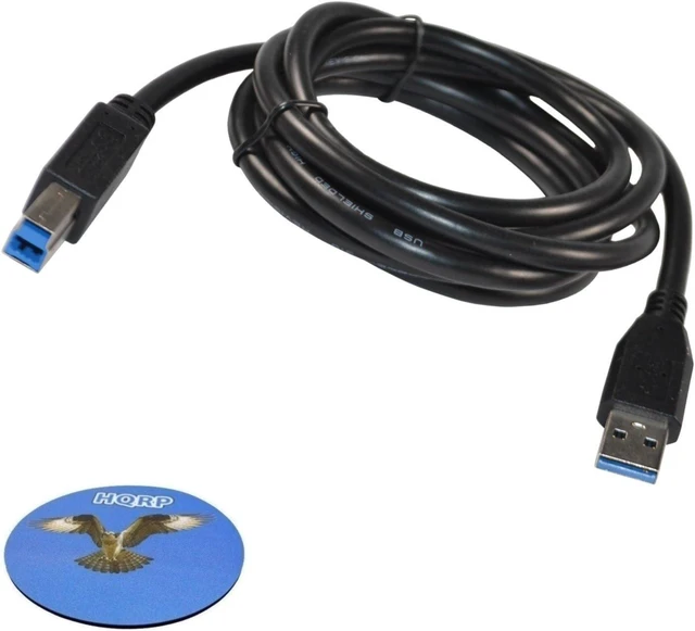Main image of HQRP 6ft USB 3.0 Type A-Male to B-Male (M/M) Cable for Lenovo ThinkPad USB3.0 Ultra Dock, Pro Dock, Basic Dock Plus HQRP Coaster