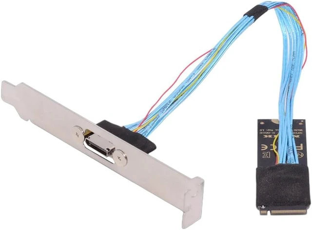 Main image of cablecc PCI-E4.0 M.2 M-Key to Oculink SFF-8612 SFF-8611 Host Cable 30cm with Bracket 2280 NGFF for NVME U.2 SSD eGPU