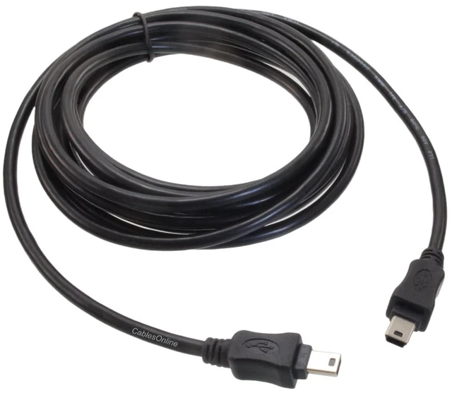 Main image of CablesOnline, 10ft USB 2.0 Mini-B 5-Pin Male to Mini-B 5-Pin Male USB Cable, USB2-5510