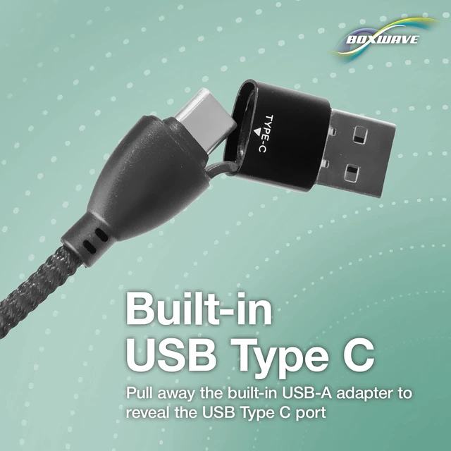 Alt view image 4 of 7 - BoxWave Cable Compatible with Garmin DriveSmart 86 - MagnetoSnap PD AllCharge Cable (100W), Magnet PD 100W Charging Cable USB Type-C Micro USB - Jet Black