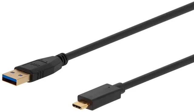 Alt view image 2 of 6 - Monoprice USB 3.0 Type-C to Type-A Cable - 1.5 Feet - Black, for Nintendo Switch, Samsung Galaxy S10 S9 S8 Note, Android Google Pixel - Select Series