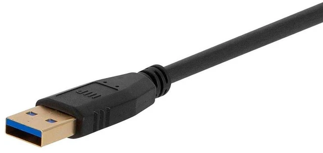 Alt view image 4 of 6 - Monoprice USB 3.0 Type-C to Type-A Cable - 1.5 Feet - Black, for Nintendo Switch, Samsung Galaxy S10 S9 S8 Note, Android Google Pixel - Select Series