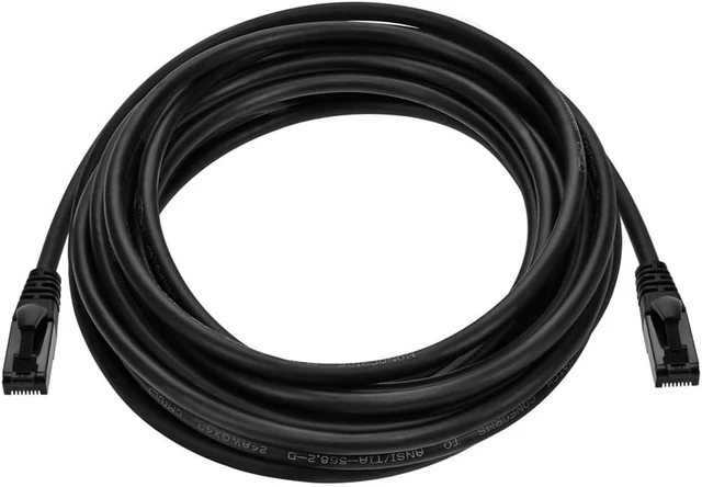 Alt view image 5 of 5 - Monoprice Cat6A Flexible TPE Patch Cable - 25 Feet - Black