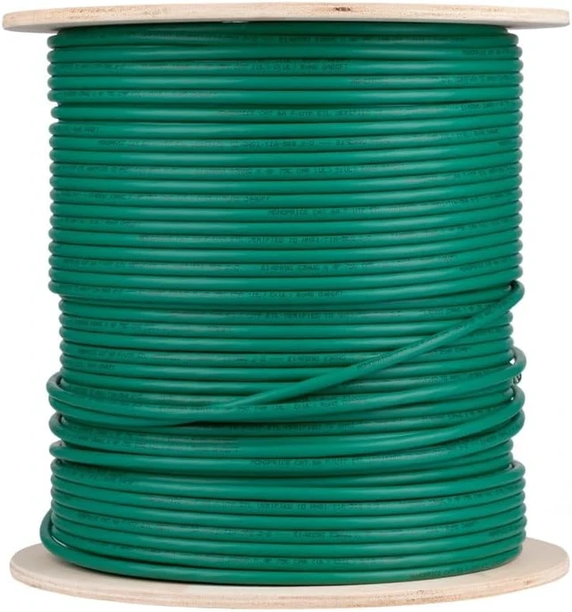 Alt view image 2 of 6 - Monoprice Cat6A Ethernet Bulk Cable - 500ft - Green, Solid, 550Mhz, F/UTP, CMR, Riser Rated, Pure Bare Copper Wire, 10G, 23AWG, No Logo (UL) (TAA)