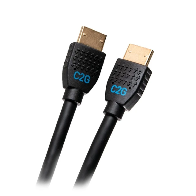 Alt view image 2 of 7 - C2G 50186 Premium 4K High Speed HDMI Cable with Ethernet, 4K 60Hz, Black (15 Feet, 4.57 Meters)