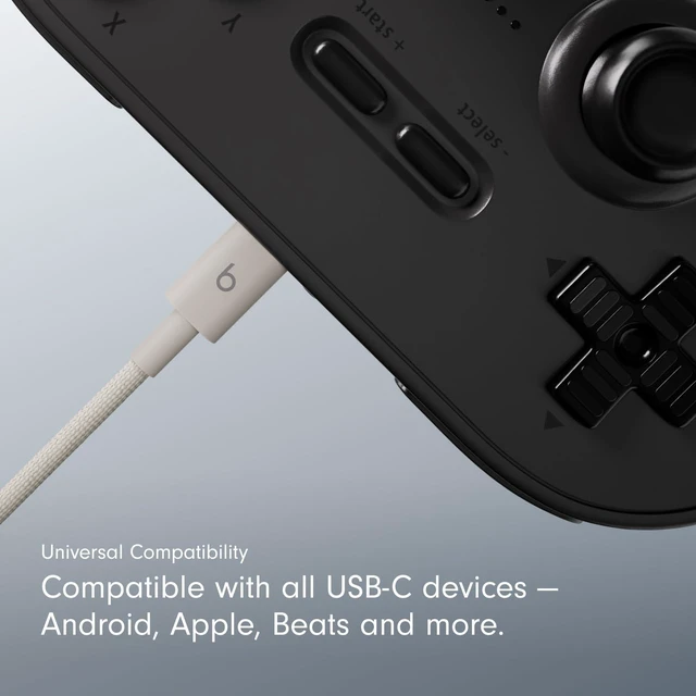 Alt view image 3 of 7 - Beats USB-A to USB-C Woven Cable Fast Charging Durable and Tangle-Free Design Compatible Charger for Apple & Android Devices (1.5 m) - Surge Stone (Pack of 10)