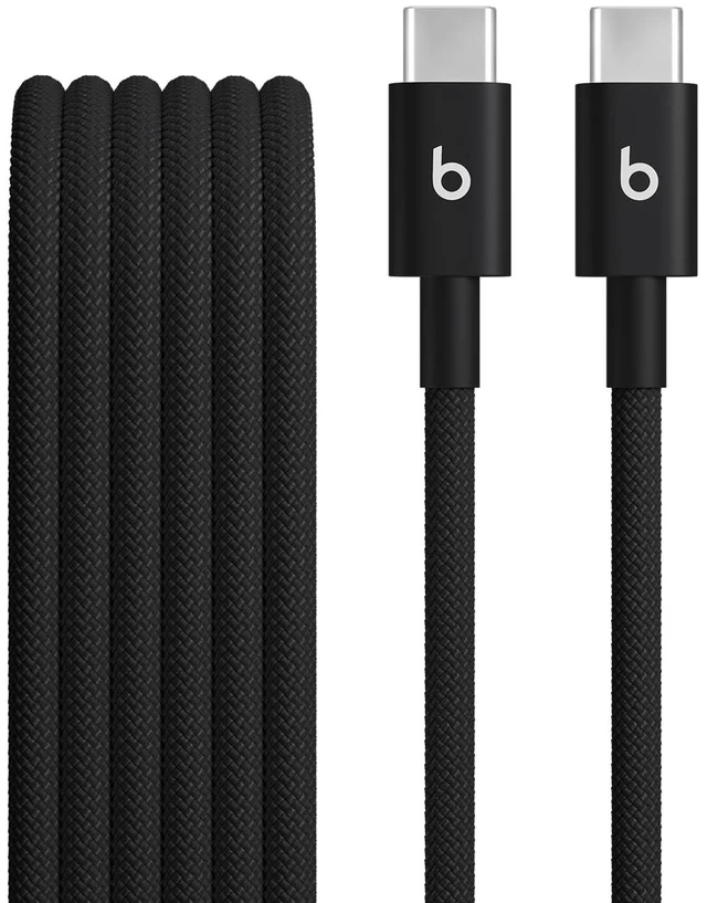 Main image of Beats USB-C to USB-C Woven Cable Fast Charging Durable/Tangle-Free Compatible Charger for Apple & Android Devices (1.5 m) - Bolt Black (Pack of 10)