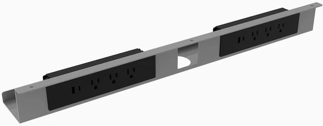 Main image of Desky Mini Cable & Power Tray Grey 6 Plug