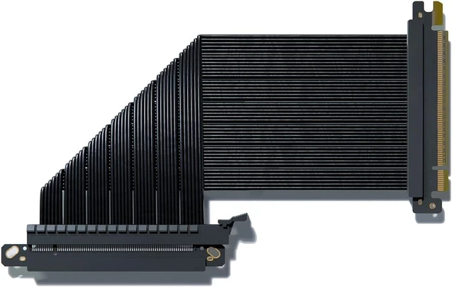 Alt view image 3 of 7 - SSUPD PCIe 5.0 x16 Riser Cable 200/320/440mm 32 GT/s Transmission, 64 GB/s (256 Gbps) Bandwidth GPU RTX 5090/5080 & RX 9070 XT & ITX Case Ready (PCIe 5.0 Straight 320mm)
