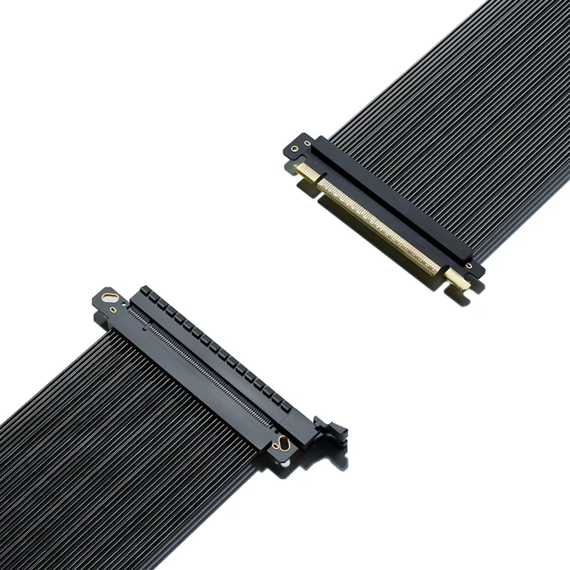 Alt view image 6 of 7 - SSUPD PCIe 5.0 x16 Riser Cable 200/320/440mm 32 GT/s Transmission, 64 GB/s (256 Gbps) Bandwidth GPU RTX 5090/5080 & RX 9070 XT & ITX Case Ready (PCIe 5.0 Straight 320mm)