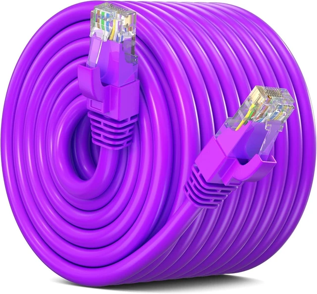 Main image of Maximm Cat6 Ethernet Cable 300Ft Purple, 10Gbps 550MHz UTP Cord