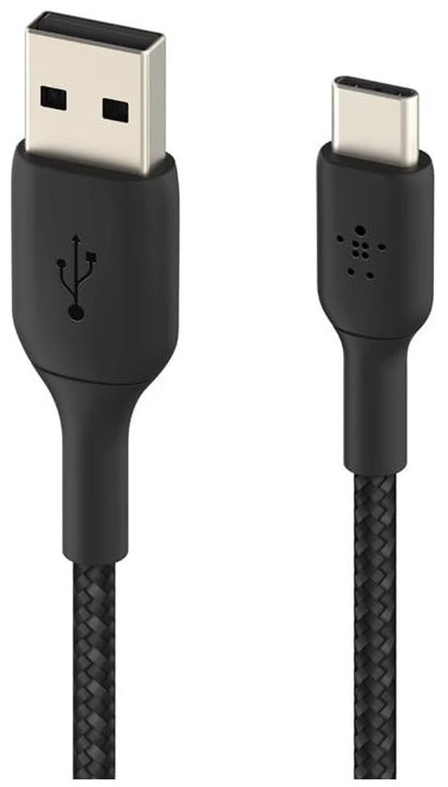 Main image of Belkin Boost Charge Braided USB-C Cable (USB-C to USB-A Cable, USB Type-C Cable for Samsung Galaxy S23, S23+, S23 Ultra, Pixel, iPad Pro, Nintendo Switch and More) 3 m, Black