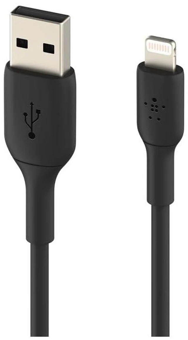 Alt view image 2 of 4 - Belkin Lightning Cable (Boost Charge Lightning to USB Cable for iPhone, iPad, AirPods) MFi-Certified iPhone Charging Cable (Black, 15cm)