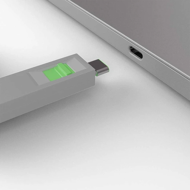 Alt view image 3 of 5 - LINDY USB Type C Port Blocker Key, Green - Pack of 4