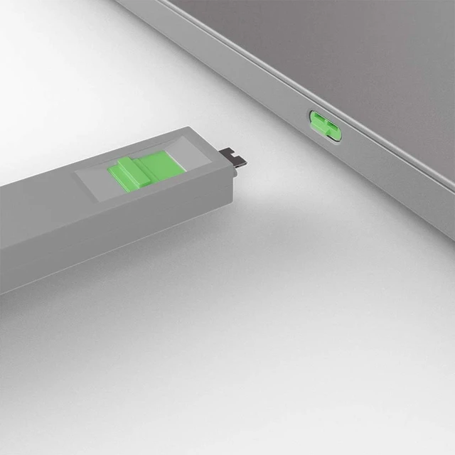 Alt view image 4 of 5 - LINDY USB Type C Port Blocker Key, Green - Pack of 4