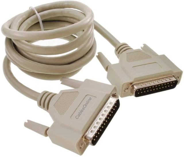 Main image of CablesOnline 3ft. DB25 Male to Male 25-Conductor Fully-Wired Serial, Parallel or SCSI Straight-Through Cable, S-0003