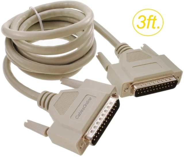 Alt view image 2 of 4 - CablesOnline 3ft. DB25 Male to Male 25-Conductor Fully-Wired Serial, Parallel or SCSI Straight-Through Cable, S-0003