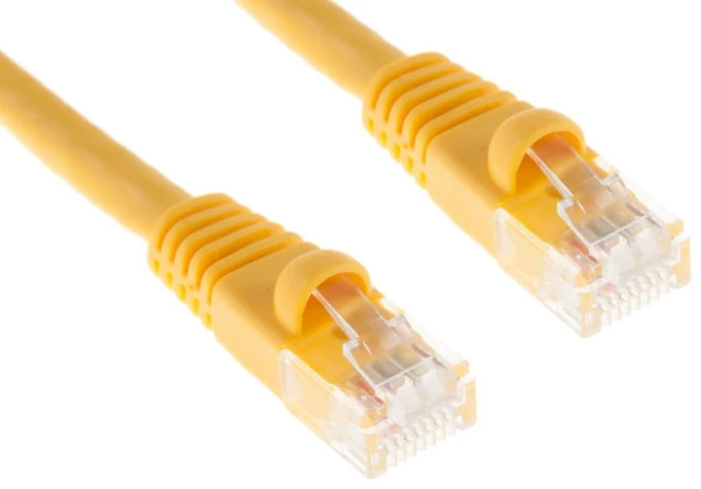 Main image of CablesAndKits - Cat6a Ethernet Cable, Booted, Jacket: PVC (CM), 10 ft, Yellow, Pure Copper, RJ45 Computer & Networking Patch Cord