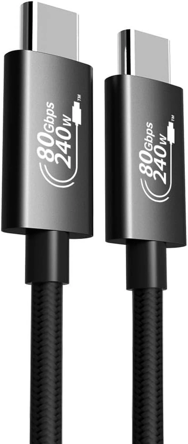 Alt view image 2 of 4 - BoxWave Cables & Adapters Compatible with Universal Audio Apollo Twin - DirectSync PD Thunderbolt 5.0 Cable (10 ft 240W), Long Nylon Braided Connector Fast Charge - Jet Black