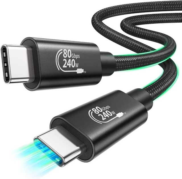 Alt view image 3 of 4 - BoxWave Cables & Adapters Compatible with Universal Audio Apollo Twin - DirectSync PD Thunderbolt 5.0 Cable (10 ft 240W), Long Nylon Braided Connector Fast Charge - Jet Black