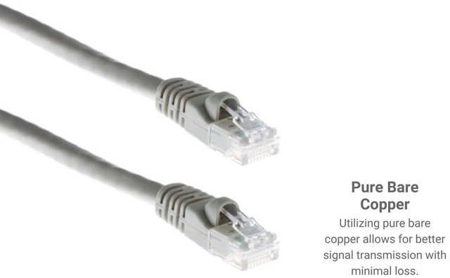 Alt view image 5 of 5 - CablesAndKits - Crossover Cat6 Ethernet Cable, Booted, Jacket: PVC (cm), 10 ft, Gray, Pure Copper, RJ45 Computer & Networking Patch Cord