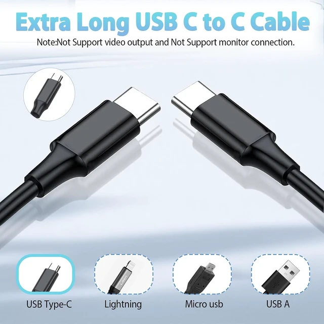 Alt view image 5 of 6 - Wadoy 16ft USB-C Cable Compatible with Meeting Owl 3,USB C Cable Replacement for Meeting Owl 3,20Gbps Extension Type C Cable for Larger Meeting Room,Longer Table