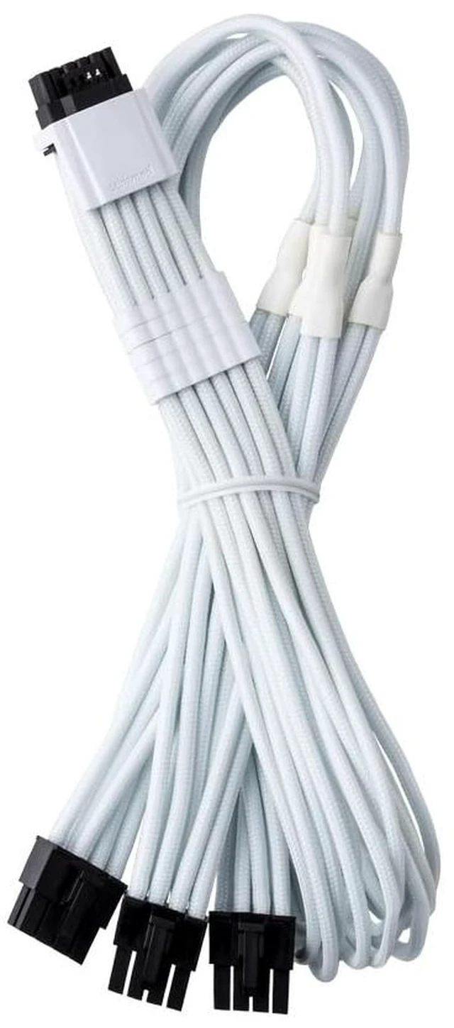 Main image of CableMod Pro ModFlex 12V-2x6 PCIe Cable for Corsair Type 4 (White, 3 x 8p)