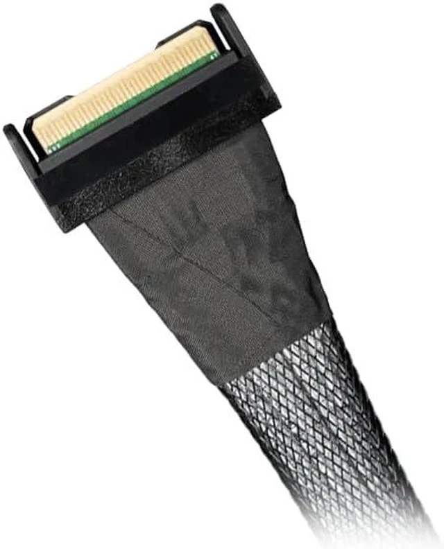 Alt view image 2 of 6 - ICY DOCK MB413L-B Data Cable - 1x MCIO 8i SFF-TA-1016 to 2x MCIO 4i SFF-TA-1016 Length 50 cm