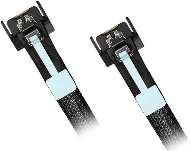 Alt view image 5 of 6 - ICY DOCK MB413L-B Data Cable - 1x MCIO 8i SFF-TA-1016 to 2x MCIO 4i SFF-TA-1016 Length 50 cm