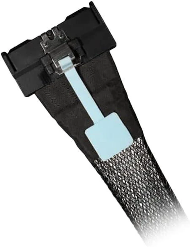 Alt view image 3 of 6 - ICY DOCK MB413L-B Data Cable - 1x MCIO 8i SFF-TA-1016 to 2x MCIO 4i SFF-TA-1016 Length 50 cm