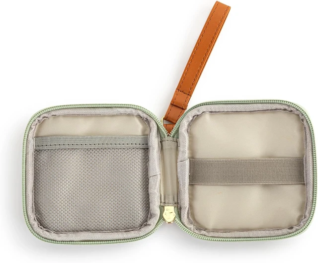 Alt view image 5 of 5 - DEMDACO Electronic Accessories Tech Pouch Carry Case Travel Organizer for Cables Chargers and Headphones 4 x 4 Inch Sage Green