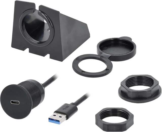 Alt view image 2 of 3 - USB Type C Male to USB A Female 3.0 1 Ft.